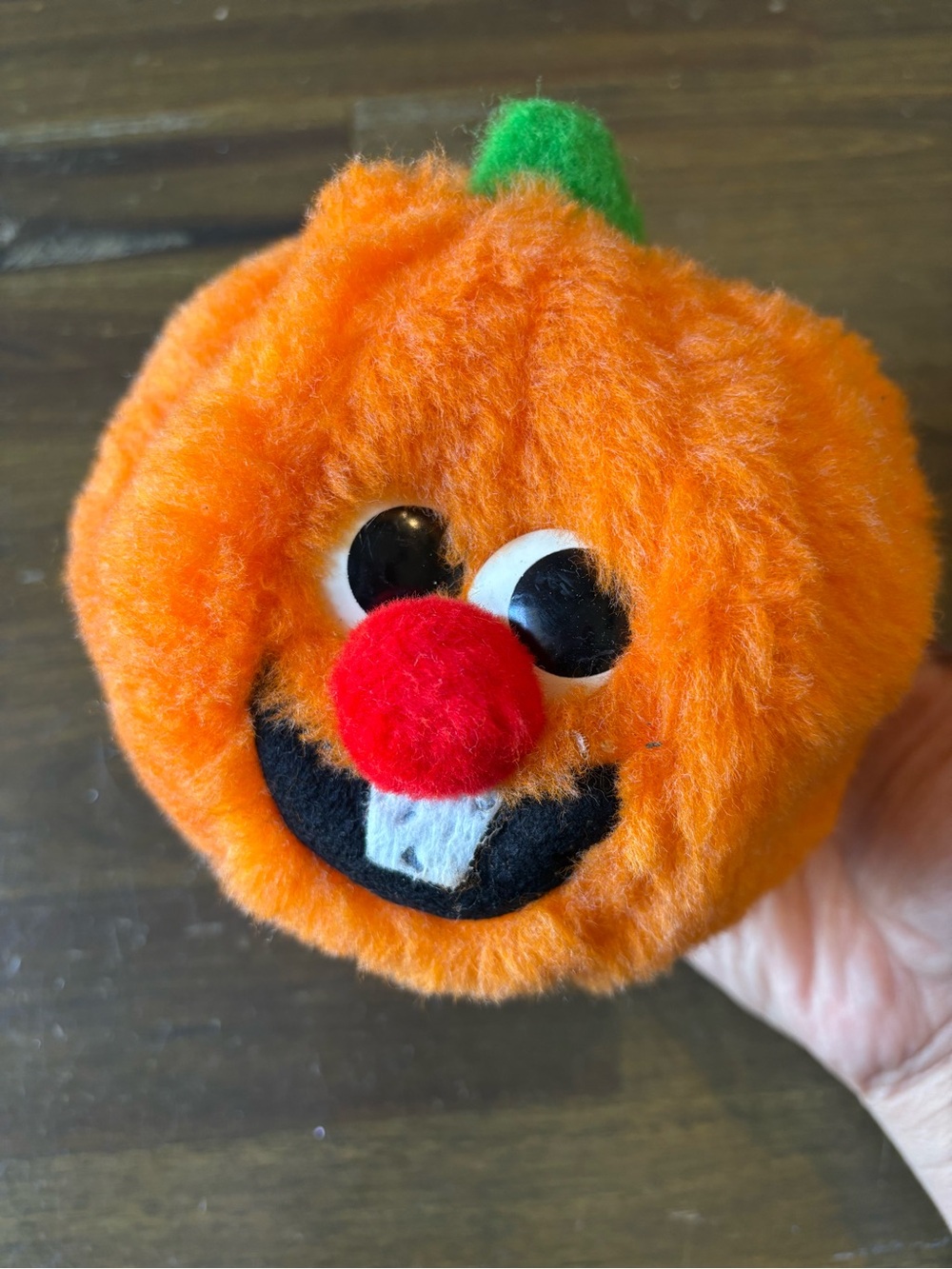 Vintage Plush USA Pumpkin Funky Ugly Goofy Buckteeth Mini Small Y2K